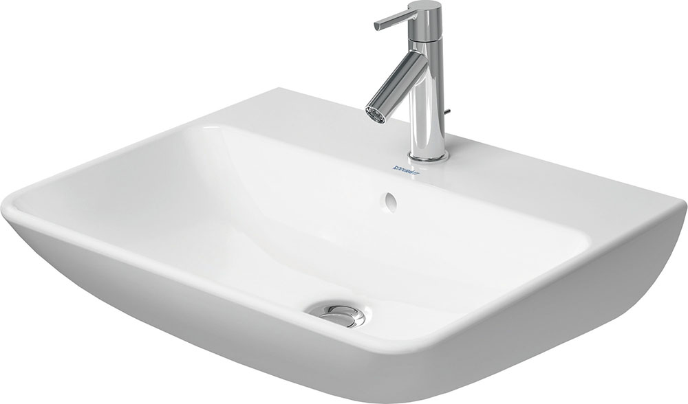 Lavoar Duravit 2335600000, Me by Starck, montaj pe perete, preaplin, zona montaj interior, elemente fixare ascunse, alb [1]