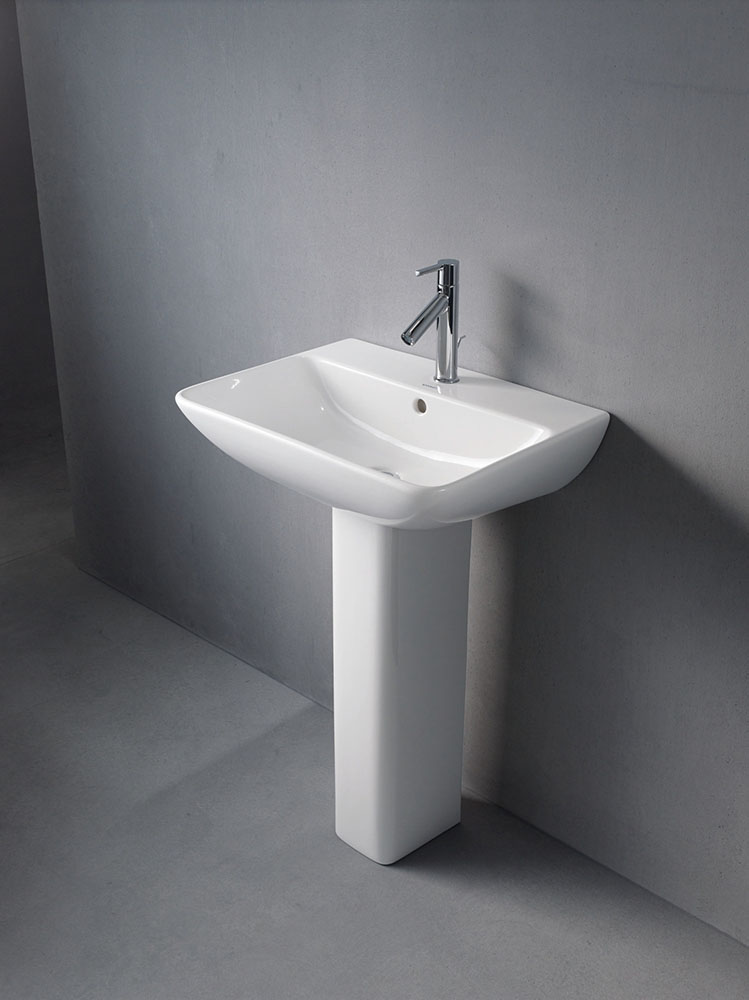 Lavoar Duravit 2335600000, Me by Starck, montaj pe perete, preaplin, zona montaj interior, elemente fixare ascunse, alb [8]