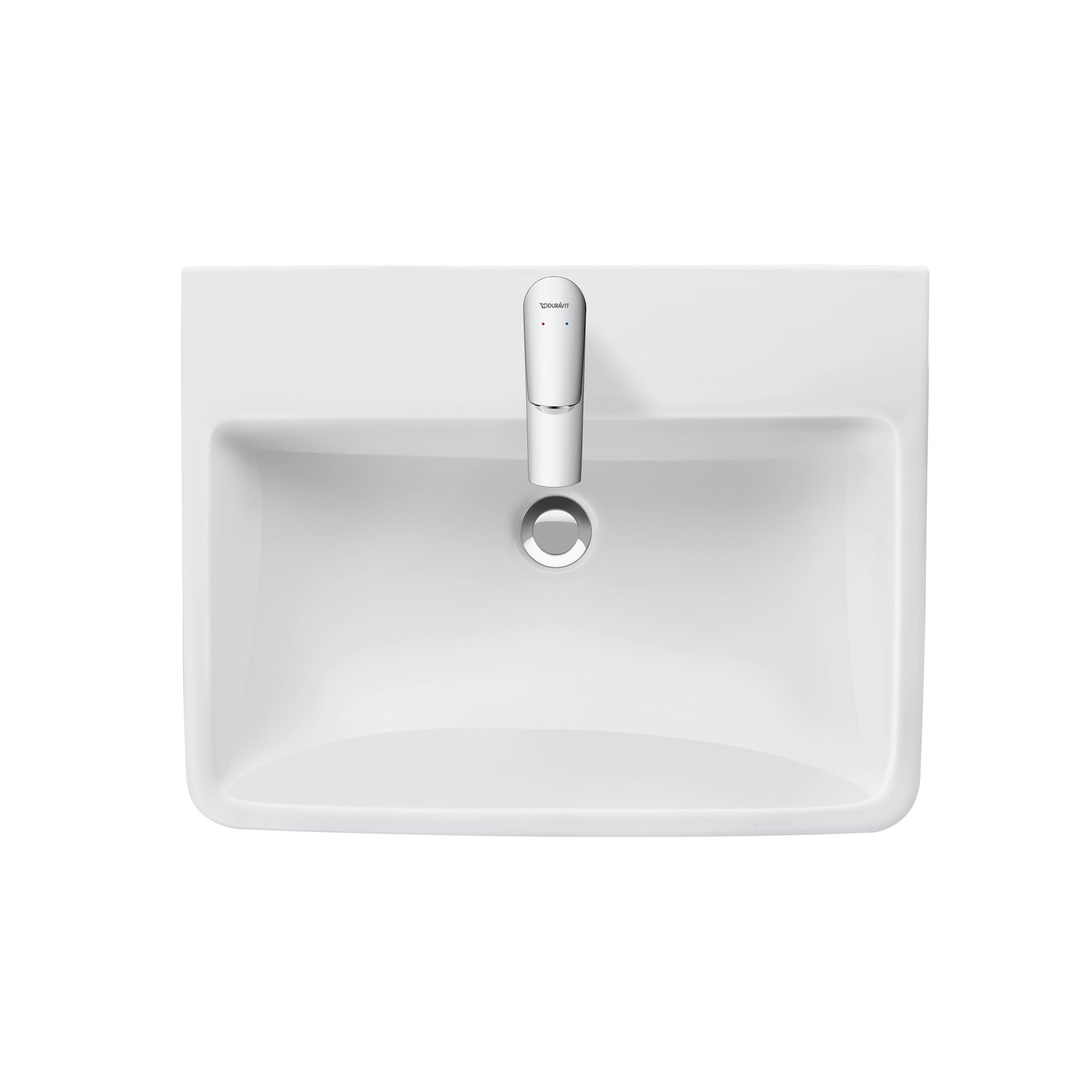 Lavoar Duravit 23756500002, NO 1, montaj pe perete, preaplin, zona montaj interior, elemente fixare ascunse, alb [1]