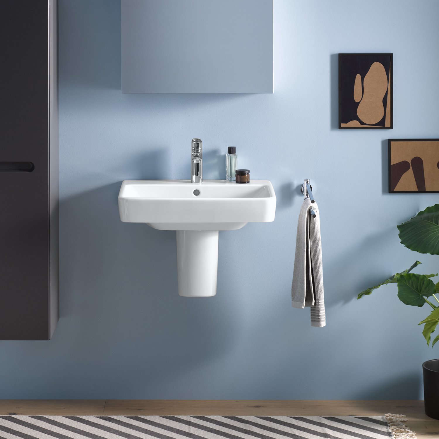 Lavoar Duravit 23756500002, NO 1, montaj pe perete, preaplin, zona montaj interior, elemente fixare ascunse, alb [4]