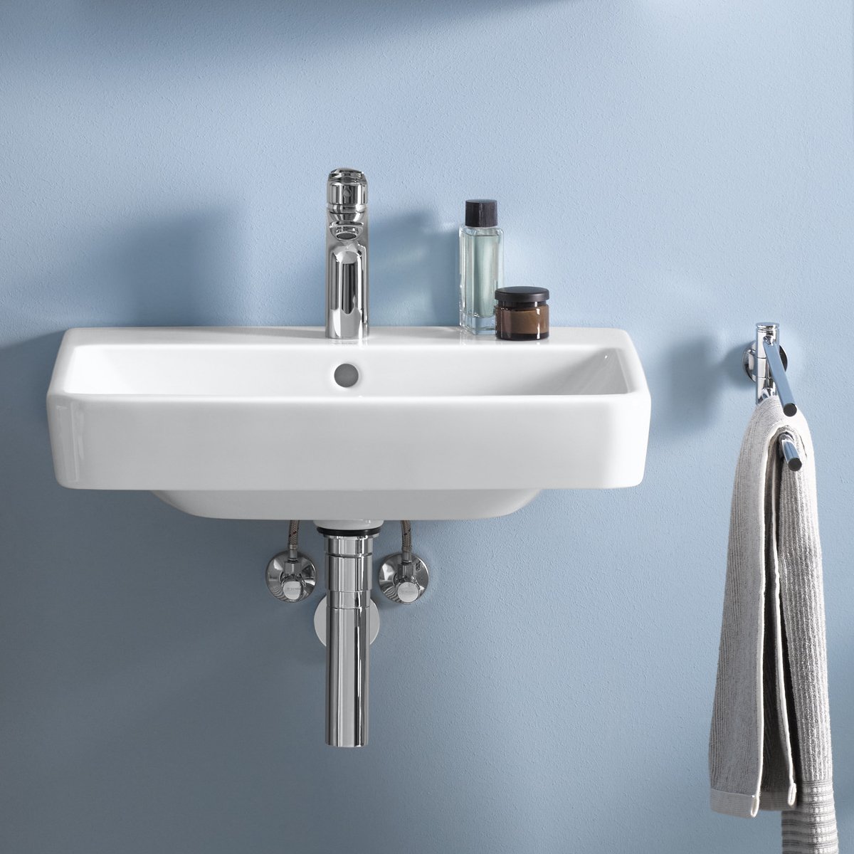 Lavoar Duravit 23756500002, NO 1, montaj pe perete, preaplin, zona montaj interior, elemente fixare ascunse, alb [2]