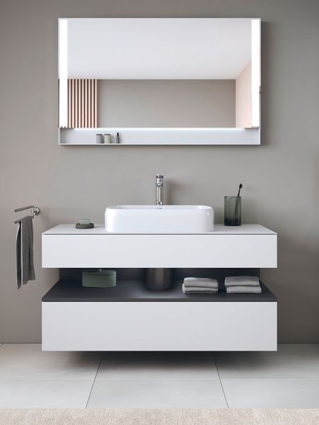 Lavoar Duravit 2383600079, Qatego, montaj pe blat, nr orificii baterie fara, zona montaj interior, alb [7]