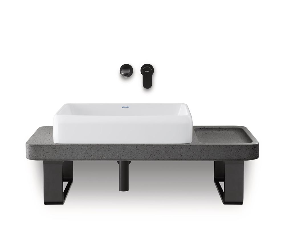 Lavoar Duravit 2383600079, Qatego, montaj pe blat, nr orificii baterie fara, zona montaj interior, alb [2]