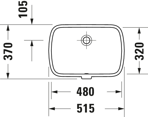 Lavoar Duravit 0398480028, Qatego, montaj sub blat, nr orificii baterie fara, zona montaj interior, alb [6]