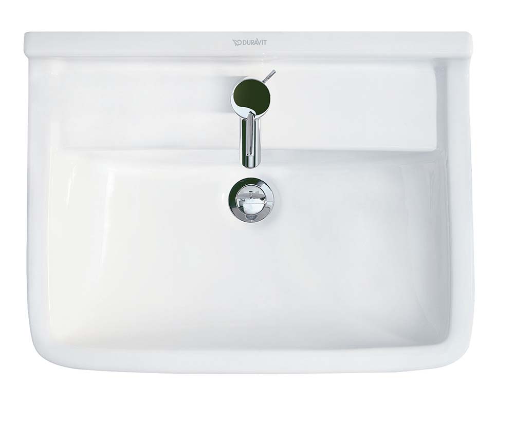 Lavoar Duravit 0300550000, Stack 3, montaj pe perete, preaplin, zona montaj interior, elemente fixare ascunse, alb [1]