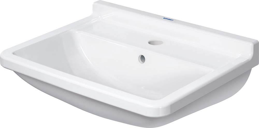 Baie - Lavoar Duravit 0300600000, Starck 3, montaj pe perete, preaplin, zona montaj interior, elemente fixare ascunse, alb