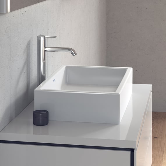 Lavoar Duravit 2351500000, Vero Air, montaj pe blat, nr orificii baterie fara, zona montaj interior, alb [2]