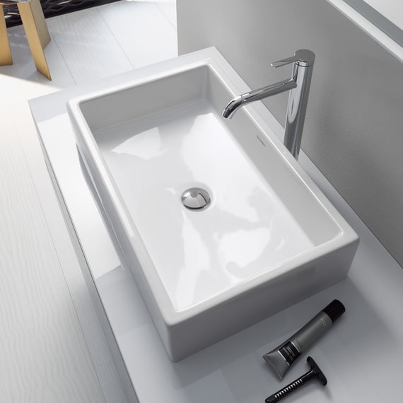 Lavoar Duravit 2351500000, Vero Air, montaj pe blat, nr orificii baterie fara, zona montaj interior, alb [1]