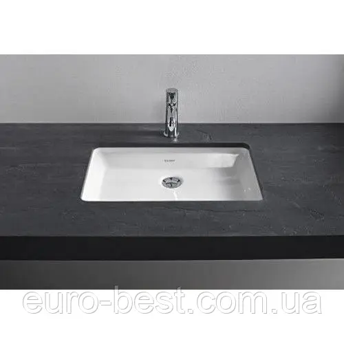 Lavoar Duravit 0330480000, Vero, montaj sub blat, nr orificii baterie fara, preaplin, zona montaj interior, alb [2]