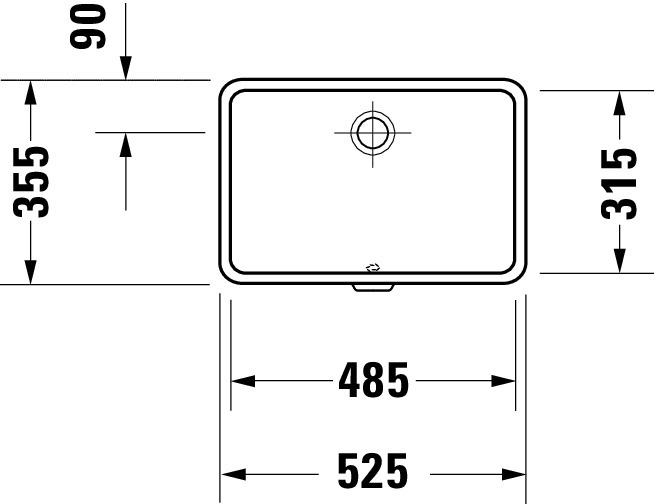 Lavoar Duravit 0330480000, Vero, montaj sub blat, nr orificii baterie fara, preaplin, zona montaj interior, alb [4]