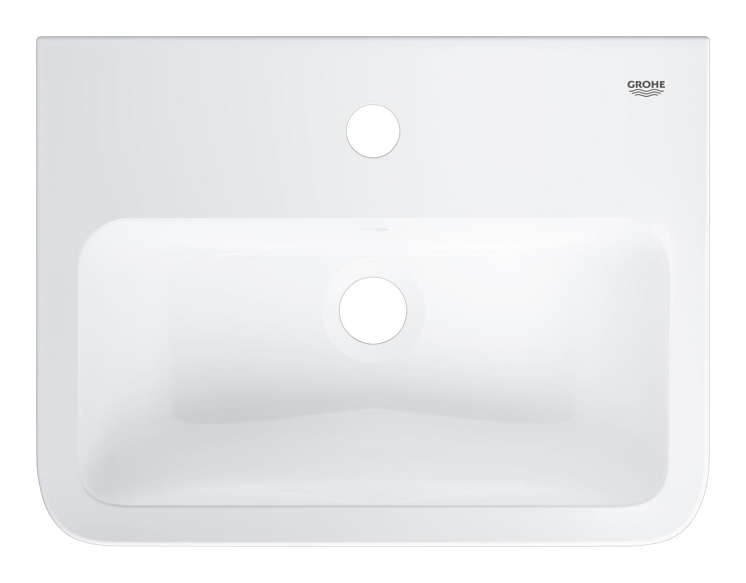 Lavoar Grohe 39806000, BauEdge, montaj pe perete, preaplin, zona montaj interior, elemente fixare ascunse, alb [2]
