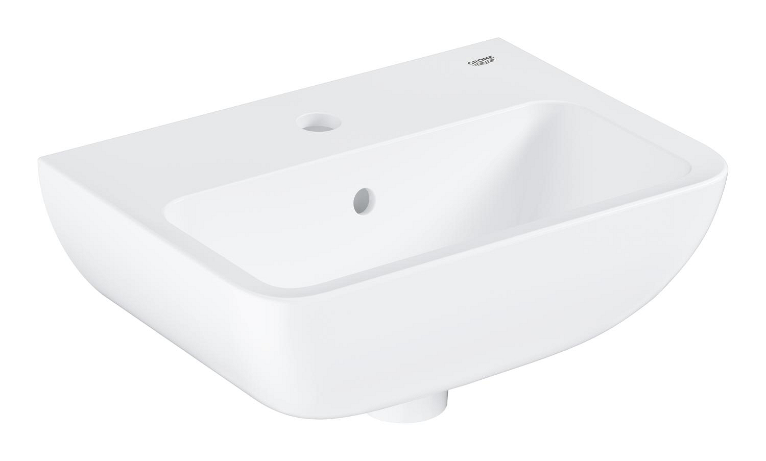 Baie - Lavoar Grohe 39806000, BauEdge, montaj pe perete, preaplin, zona montaj interior, elemente fixare ascunse, alb