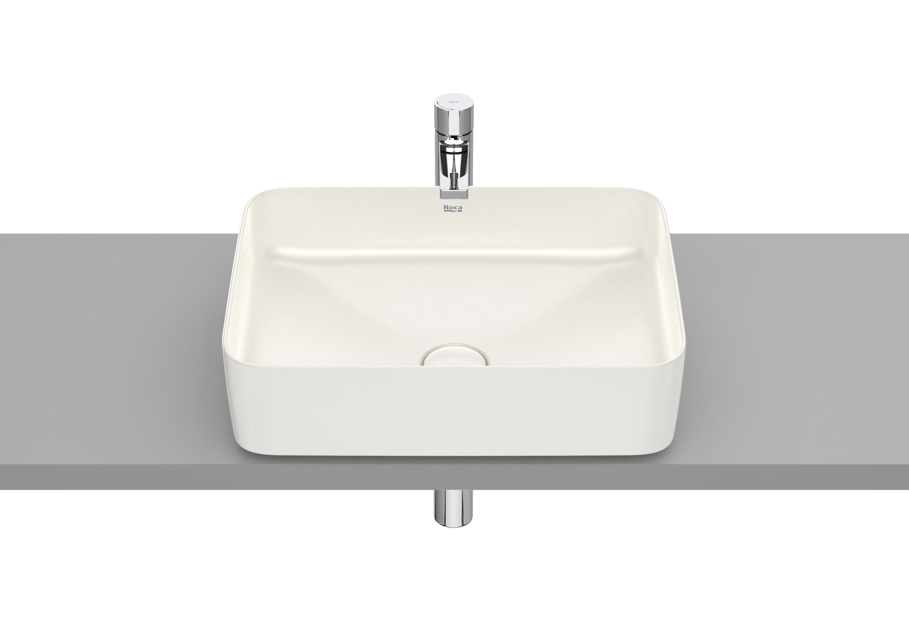 Baie - Lavoar Roca A327530650, Inspira, montaj pe blat, nr orificii baterie fara, zona montaj interior, bej