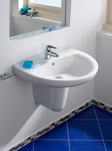 Lavoar Roca A325394000, Victoria, montaj pe perete, preaplin, zona montaj interior, elemente fixare ascunse, alb [2]
