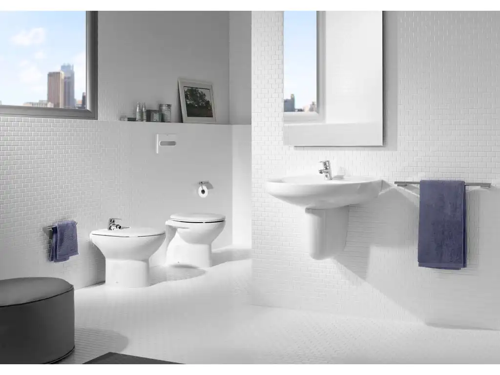 Lavoar Roca A325394000, Victoria, montaj pe perete, preaplin, zona montaj interior, elemente fixare ascunse, alb [5]
