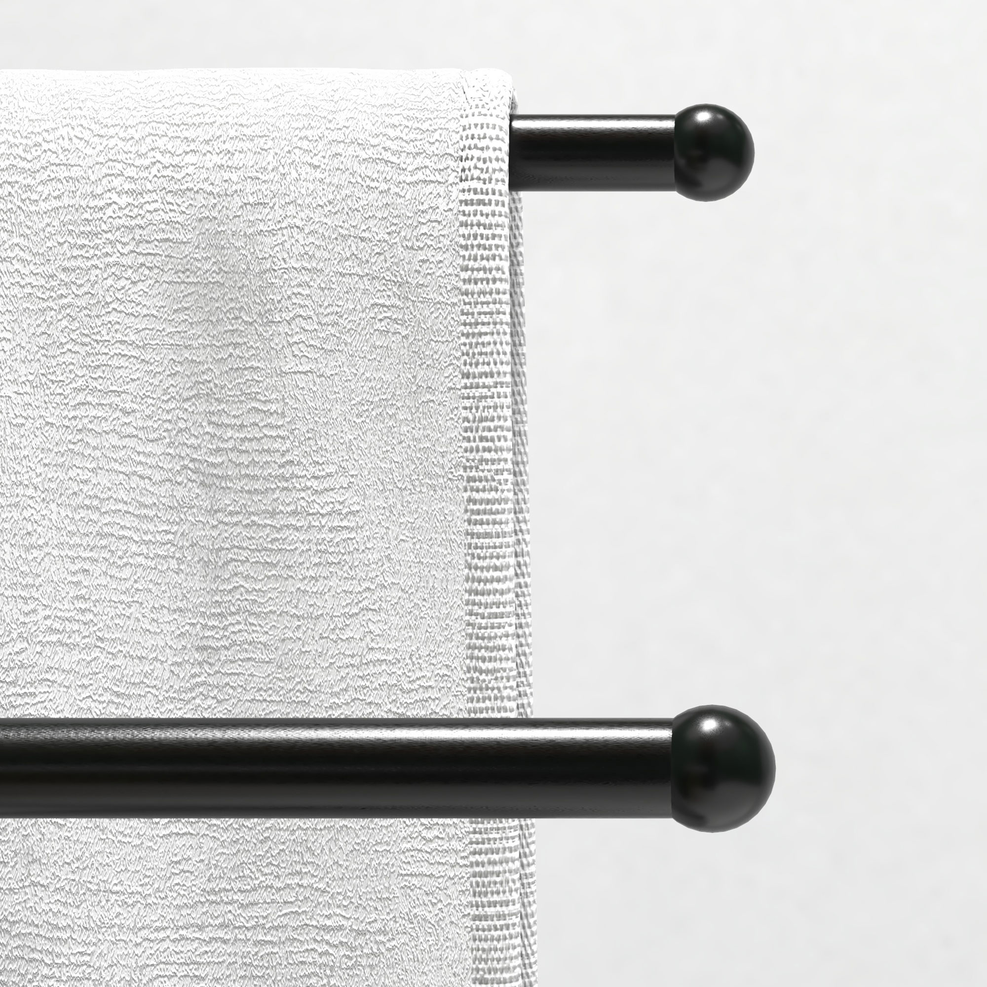  Suport de Prosoape de Podea cu 2 brate, Suport de Prosoape din Metal pentru Baie, 50x18,5x85 cm, Negru [8]