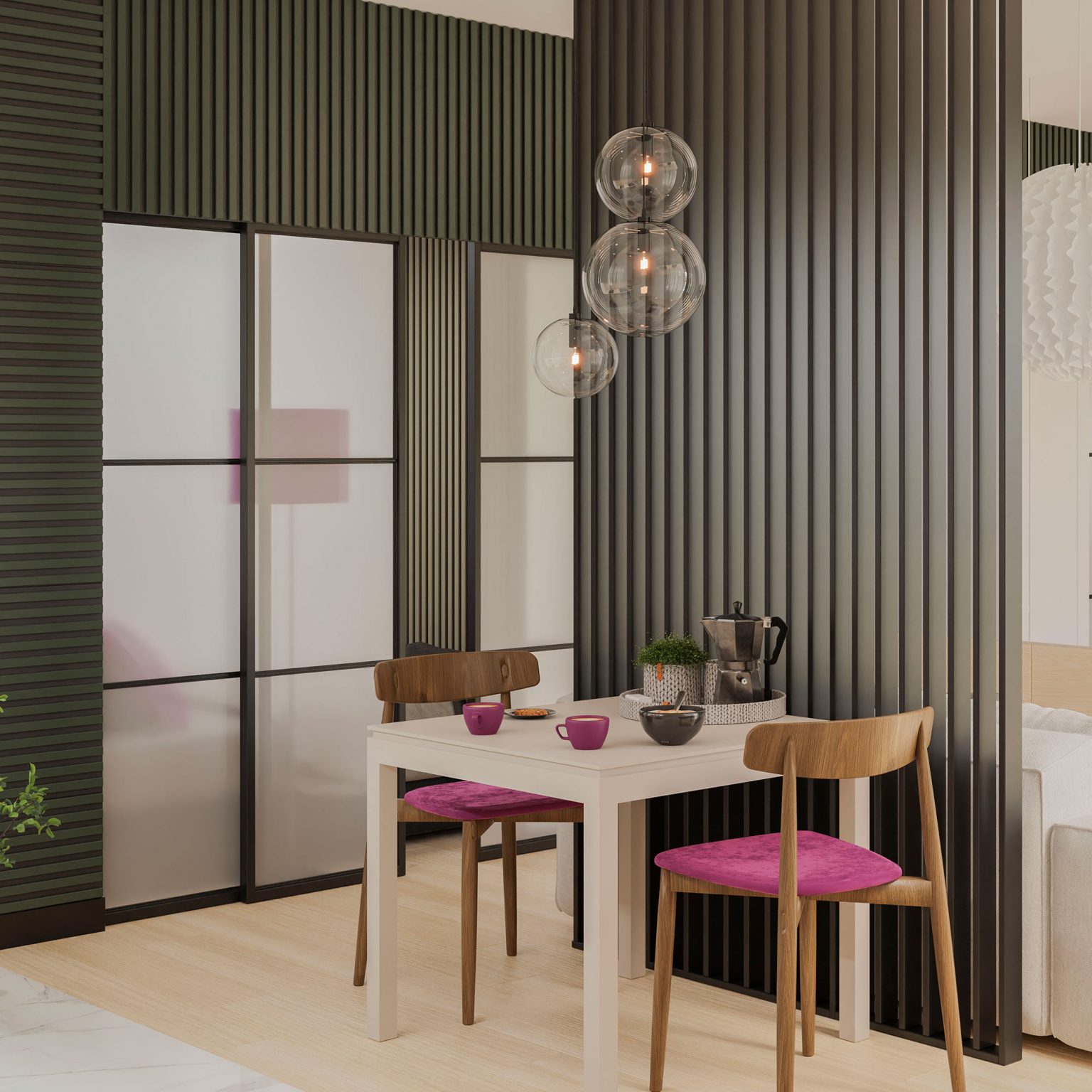 Riflaj MDF decorativ LDA PREMIUM de tip Panou Acustic, Gri Nisip, 260x40 cm [4]