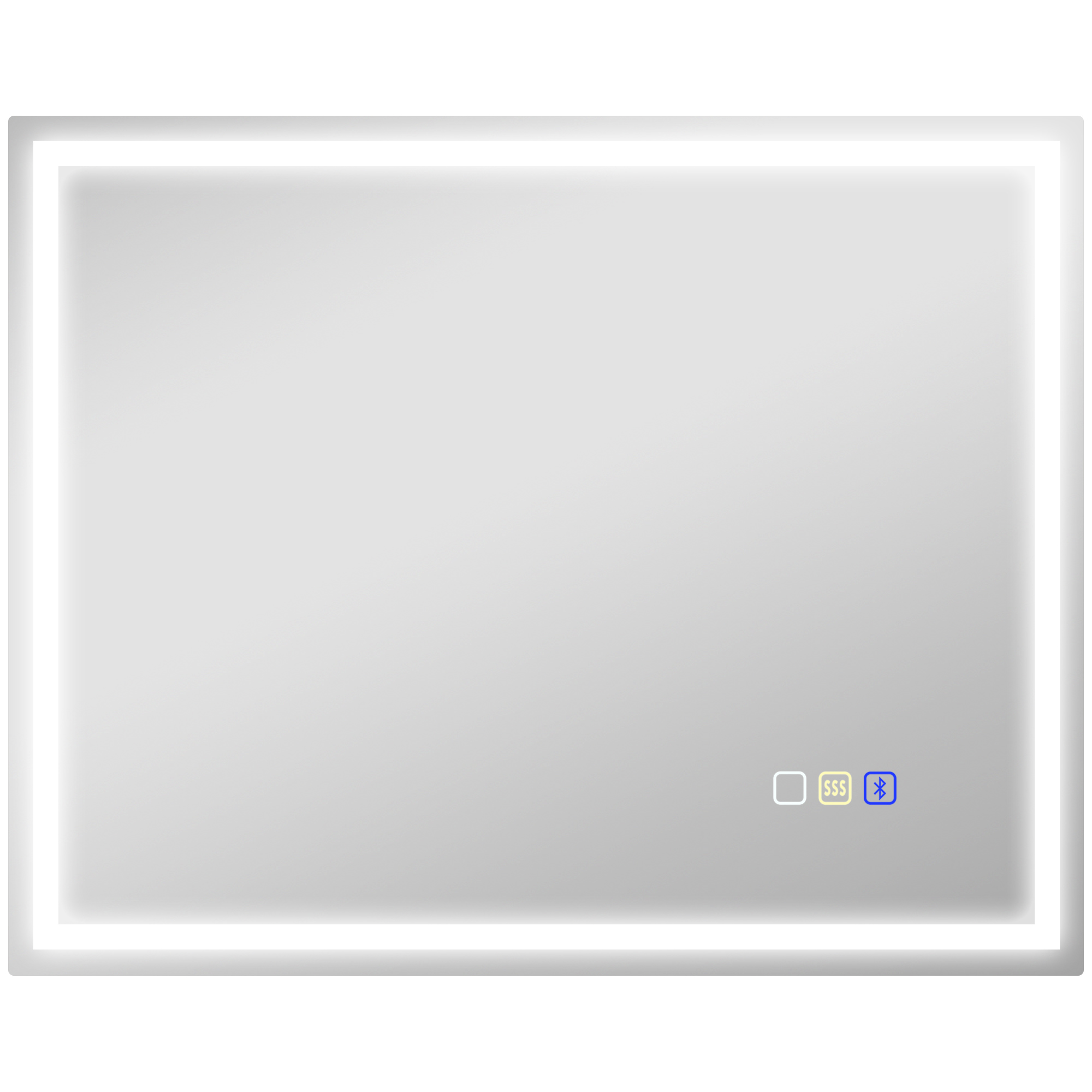 Baie -  Oglinda Baie cu LED, Antiaburire si Boxa Bluetooth, 80x100 cm, Touch si Functie Memorie