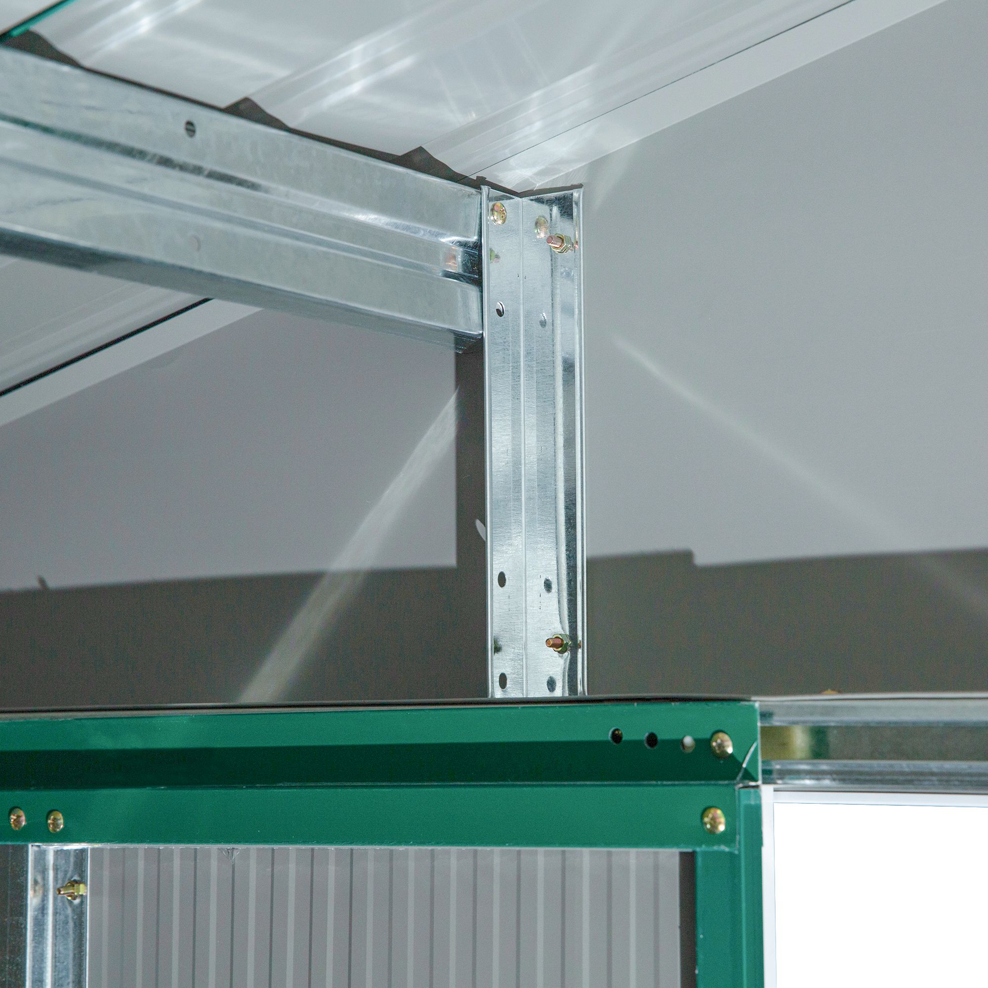  Magazie Unelte din Otel Galvanizat, Anti Rugina 3.4 x 3.86 x 2 m, verde [8]