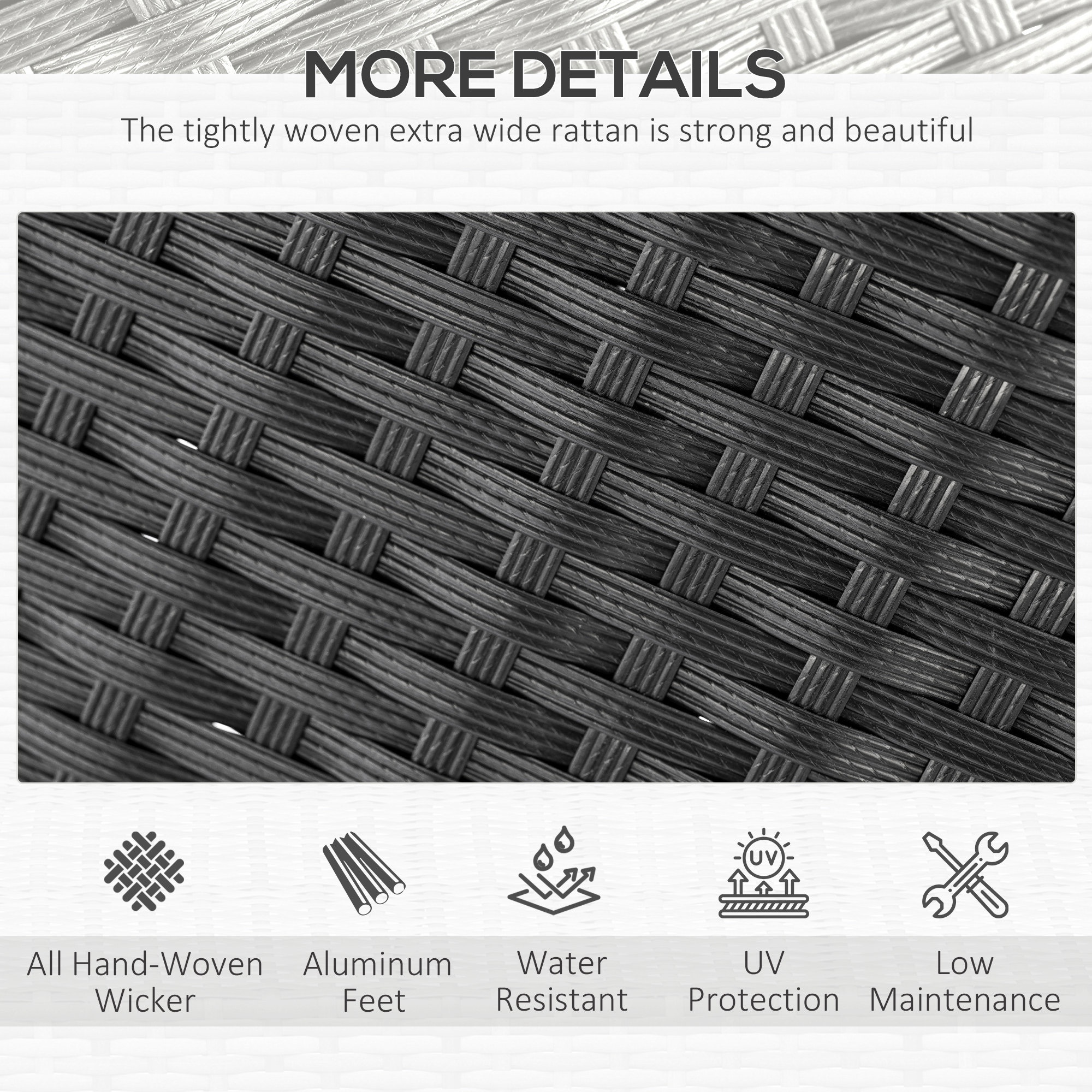  Set Mobilier Gradina 7 Piese - Ratan, Lemn & Perne Moi [5]