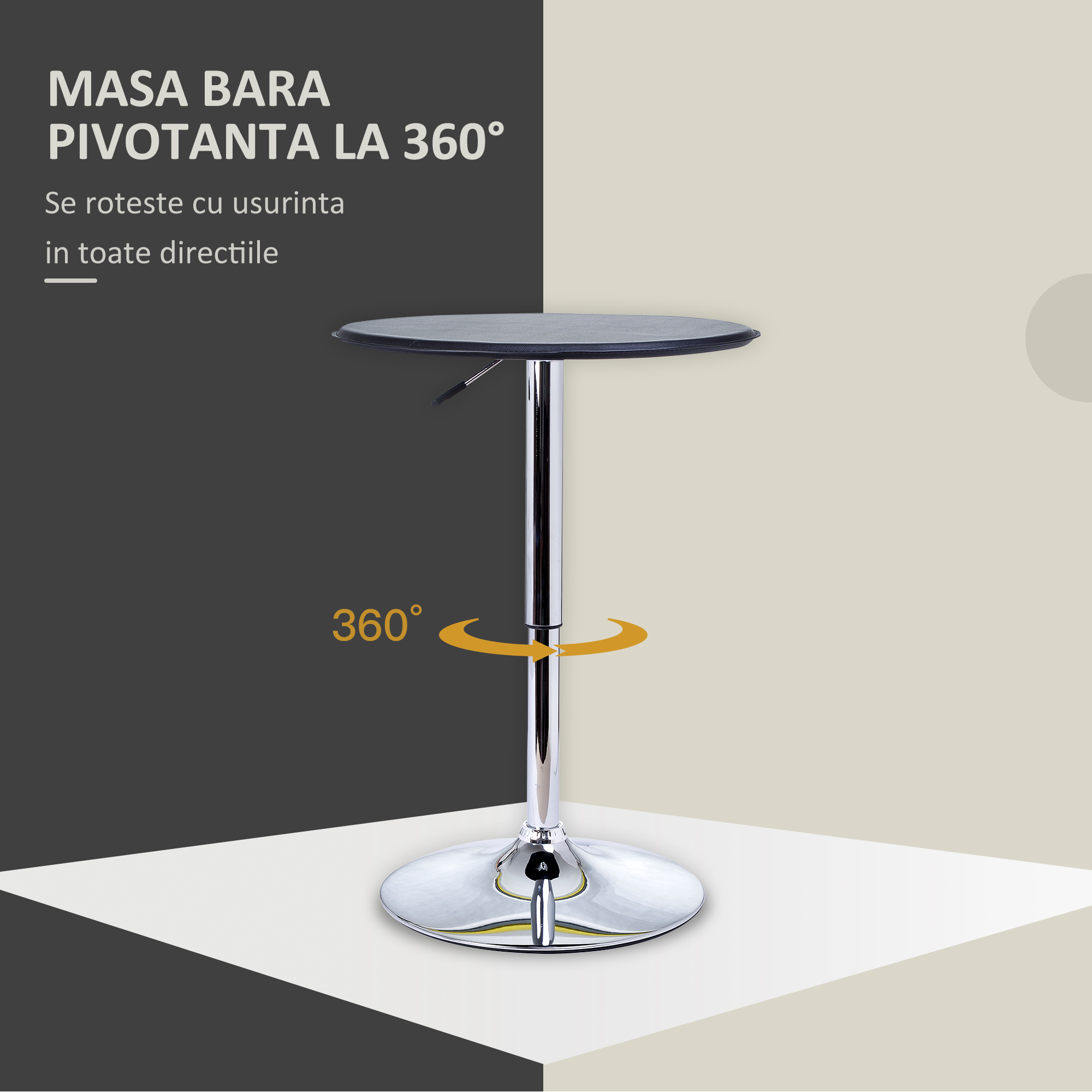  Masuta Bar Rotunda - Reglabila & Rotativa 360° [4]