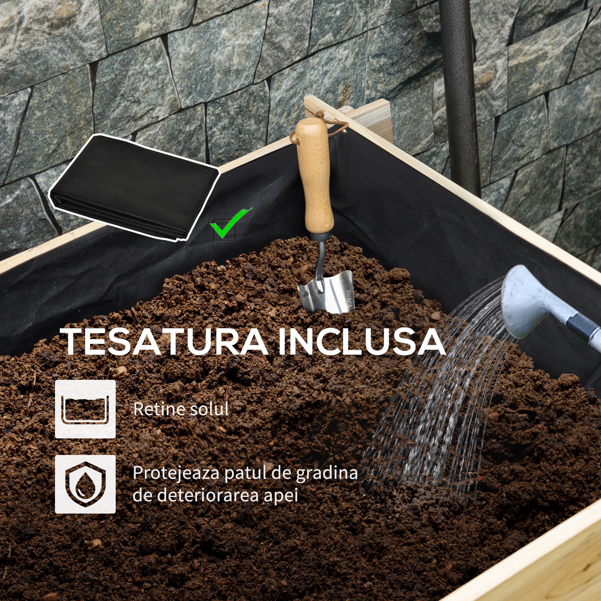 Jardiniera 3 Niveluri din Lemn de Brad - Cultivare Usoara in Gradina [6]