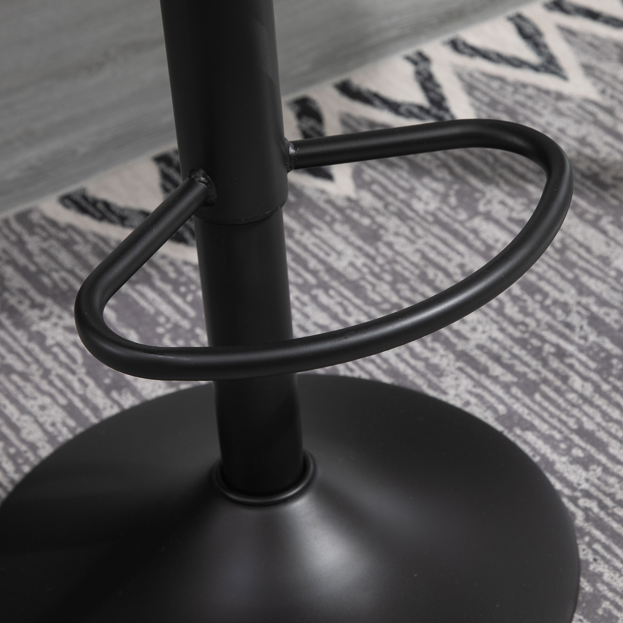  Set 2 Scaune de bar cu Inaltime reglabila si Suport pentru picioare, din PIele sintetica [8]