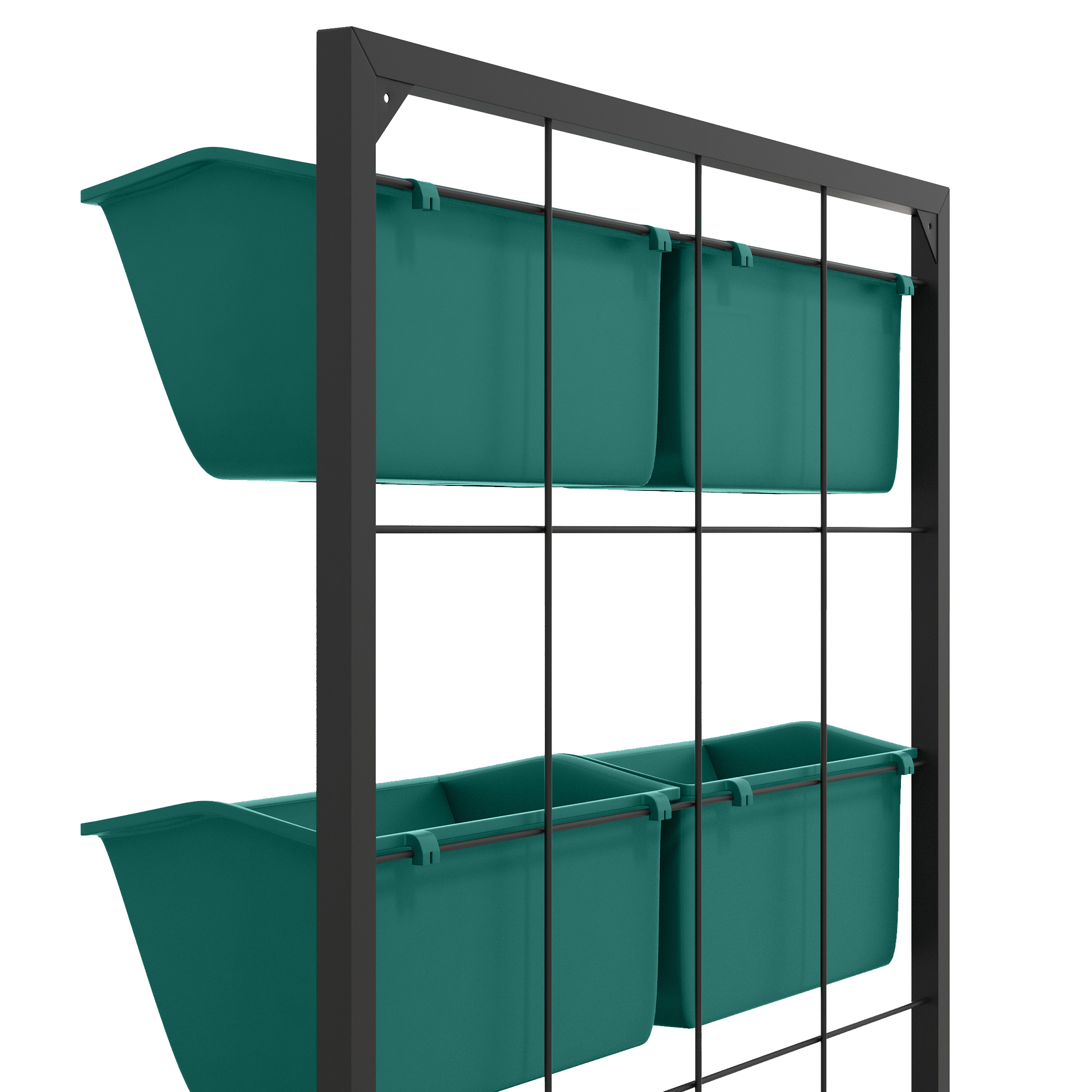  Jardiniera de perete pe 3 nivele cu 6 ghivece pentru int [8]