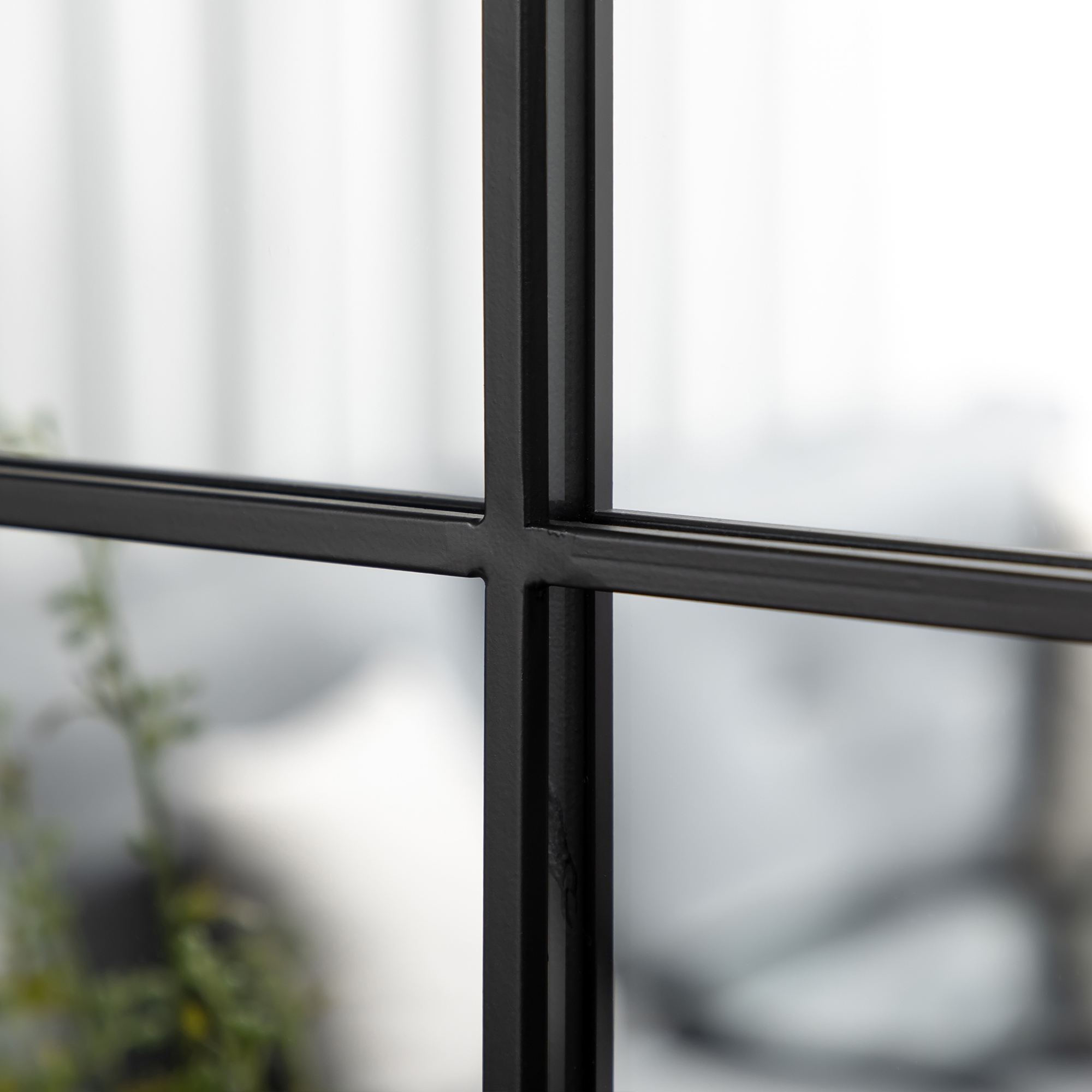  Oglinda Moderna de Perete - Arcuita 70×50 cm, Stil Fereastra Negru [7]