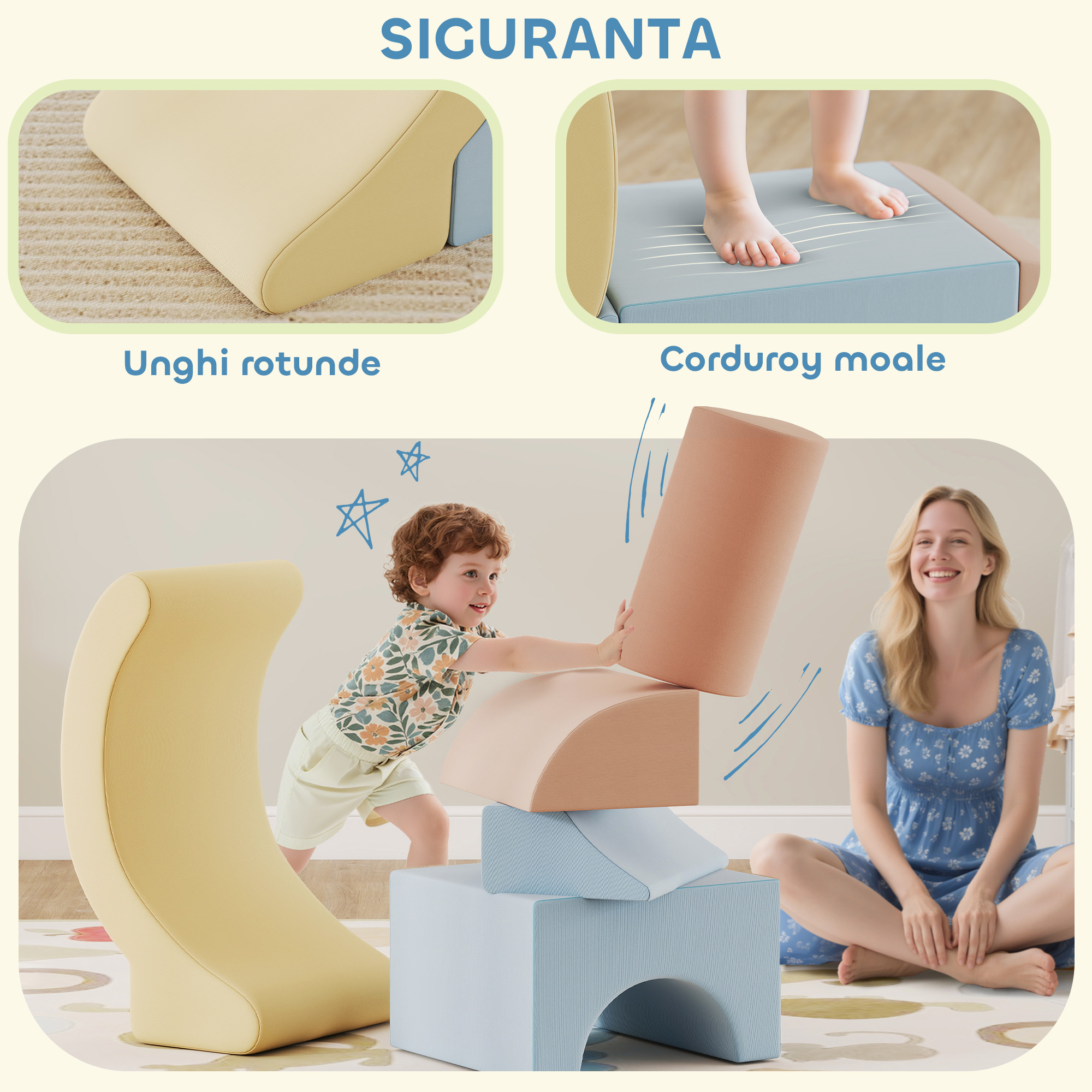  Set 5 Blocuri Moi pentru Copii 1.5-8 Ani Multicolor [5]