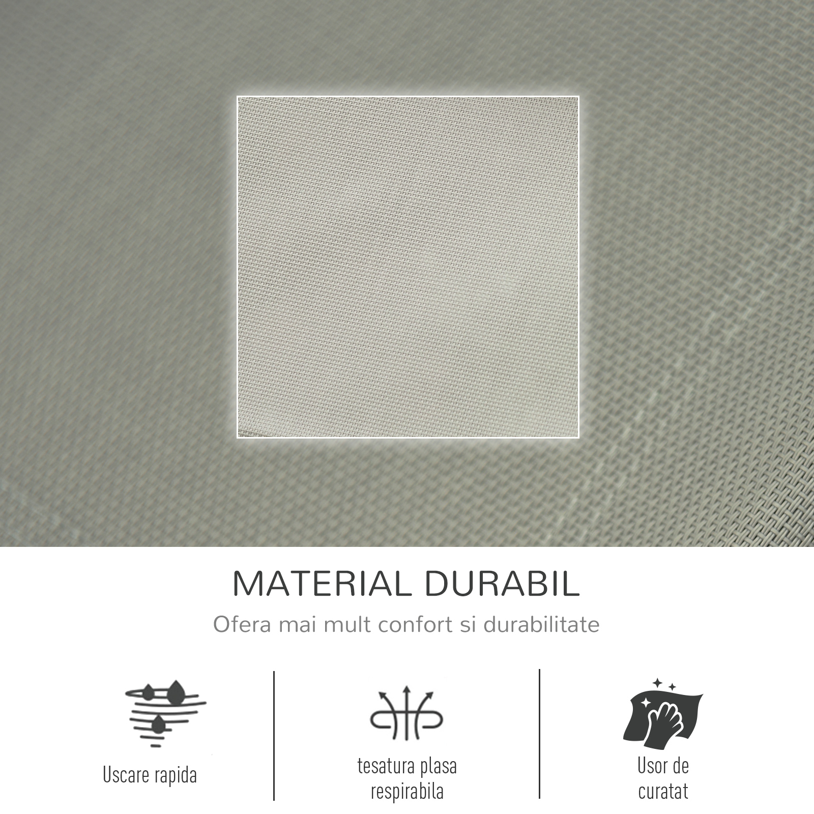  Sezlong Balansoar de Gradina cu buzunar lateral si pernuta, in Metal 62L x 88L x 165Hcm [4]