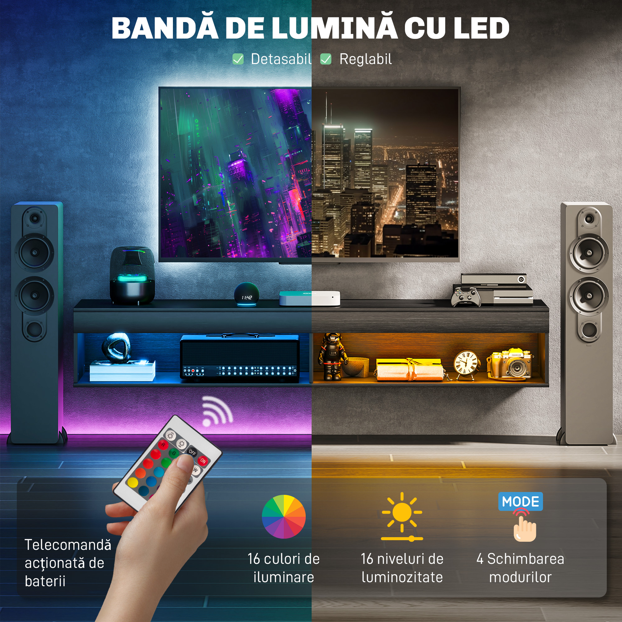  Suport TV Suspendat - LED & Rafturi, Televizoare pana la 190 cm [4]