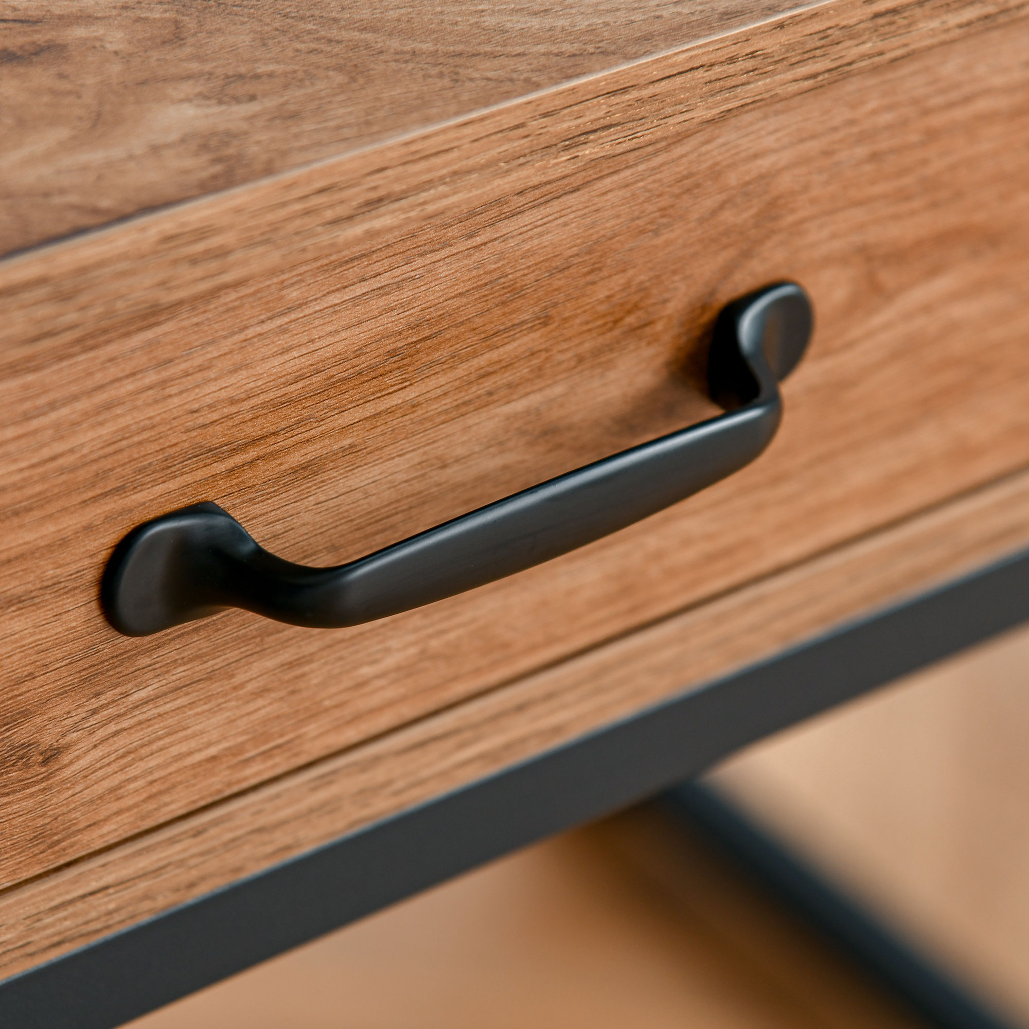  Birou pentru computer, Modern in Stil Industrial MDF, 120x60x76 cm, Maro [6]