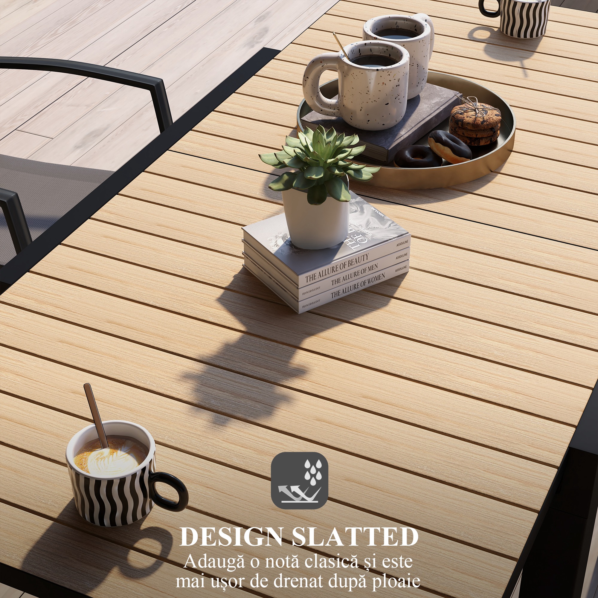  Masa extensibila pentru terasa, cu 4-6 locuri, 81-162 cm [5]