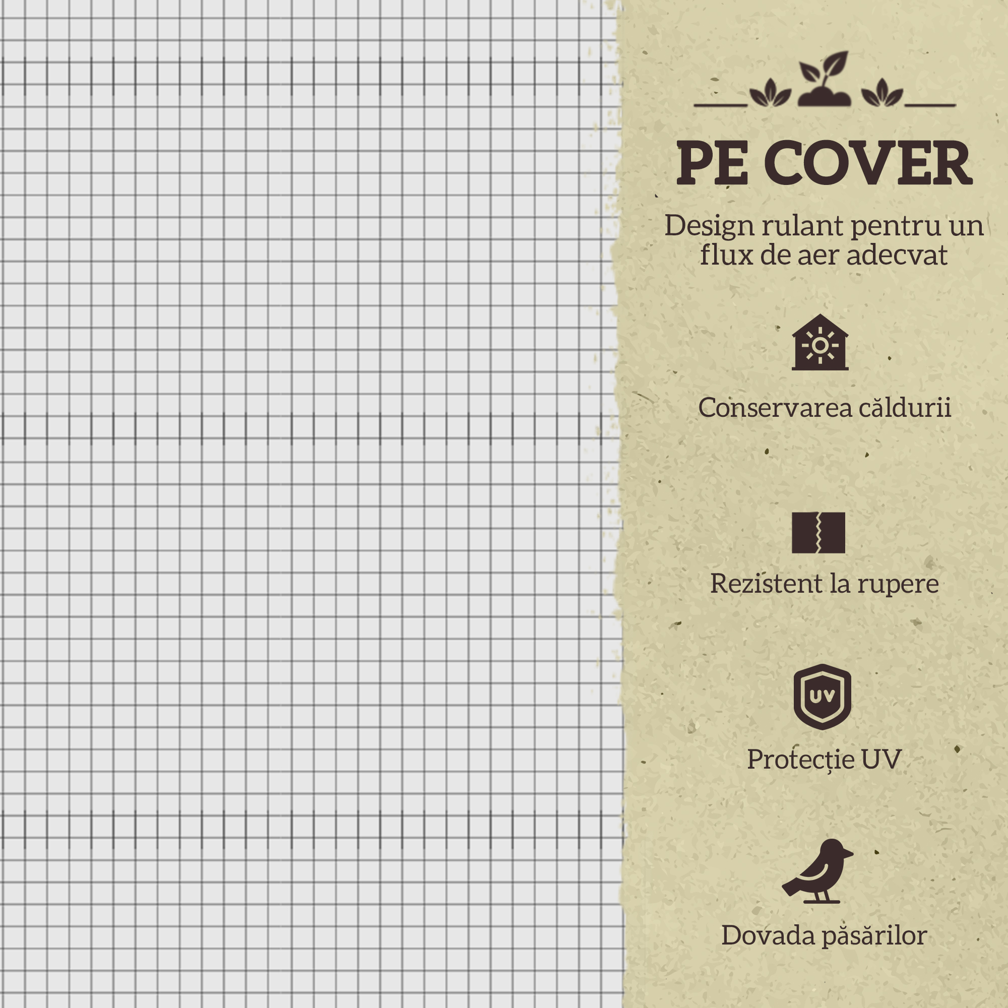  Pat pentru Gradina Ridicat cu Acoperis din PE, Jardiniera Ridicata din Brad cu 4 Gauri de Drenaj, pentru Flori si Legume, pentru Gradina, Balcon, 121x55x117 cm, Gri inchis [3]