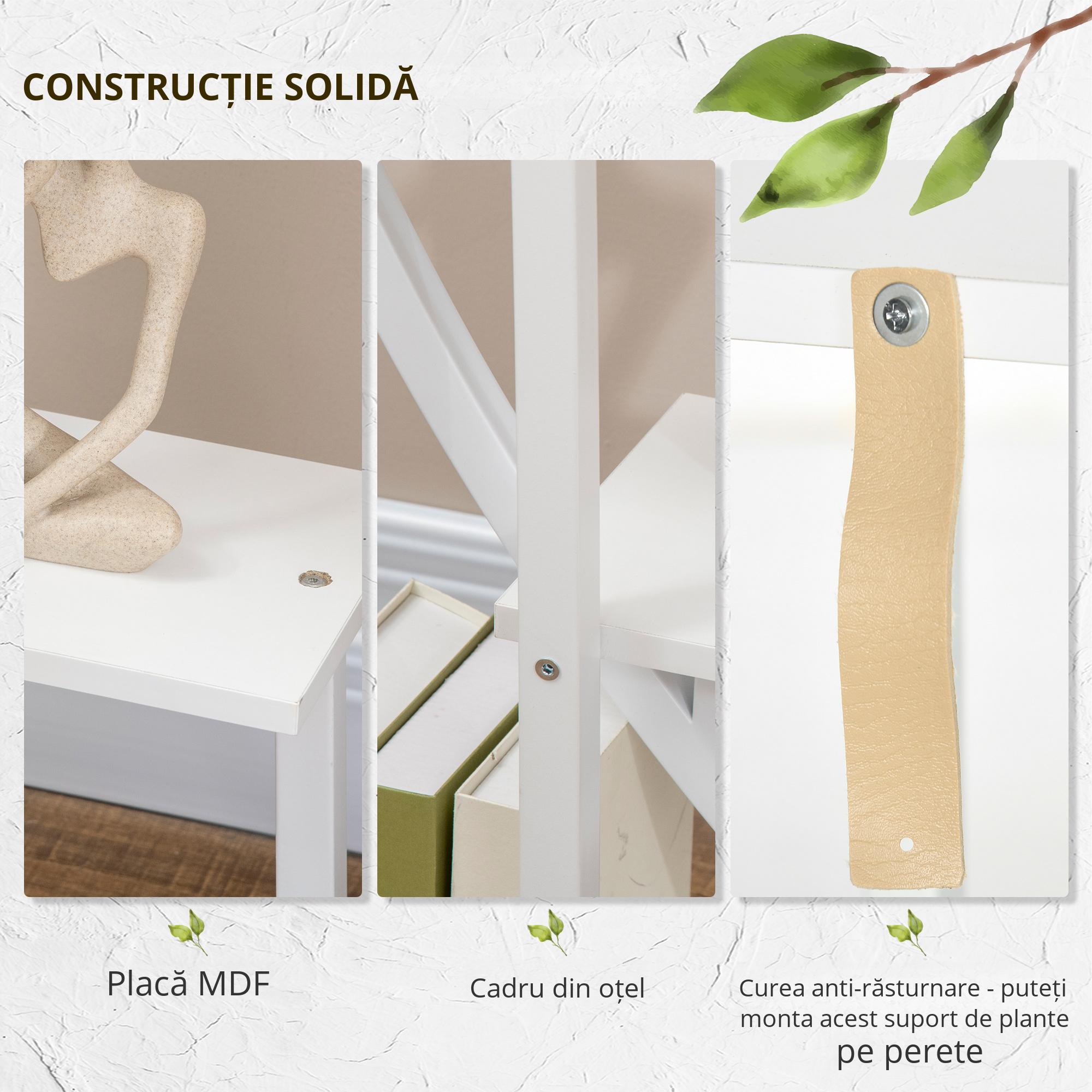  Suport pentru plante cu 5 niveluri Scara in forma de jumatate de luna Suport pentru ghivece Raft pentru interior, exterior, camera de zi, studiu, balcon si dormitor [5]