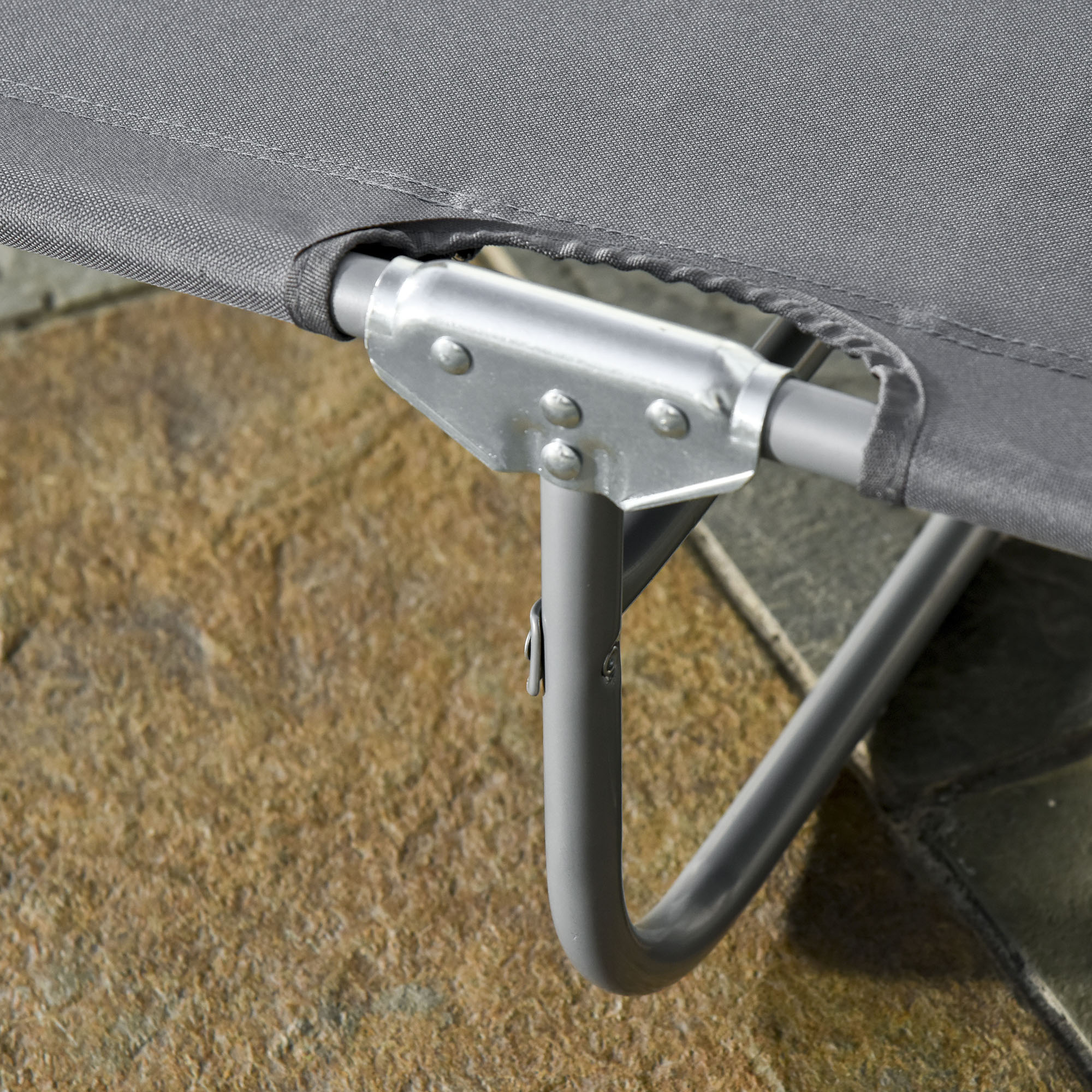  Sezlong pentru Gradina Pliabil din Metal si Tesut Oxford Respirabil [7]