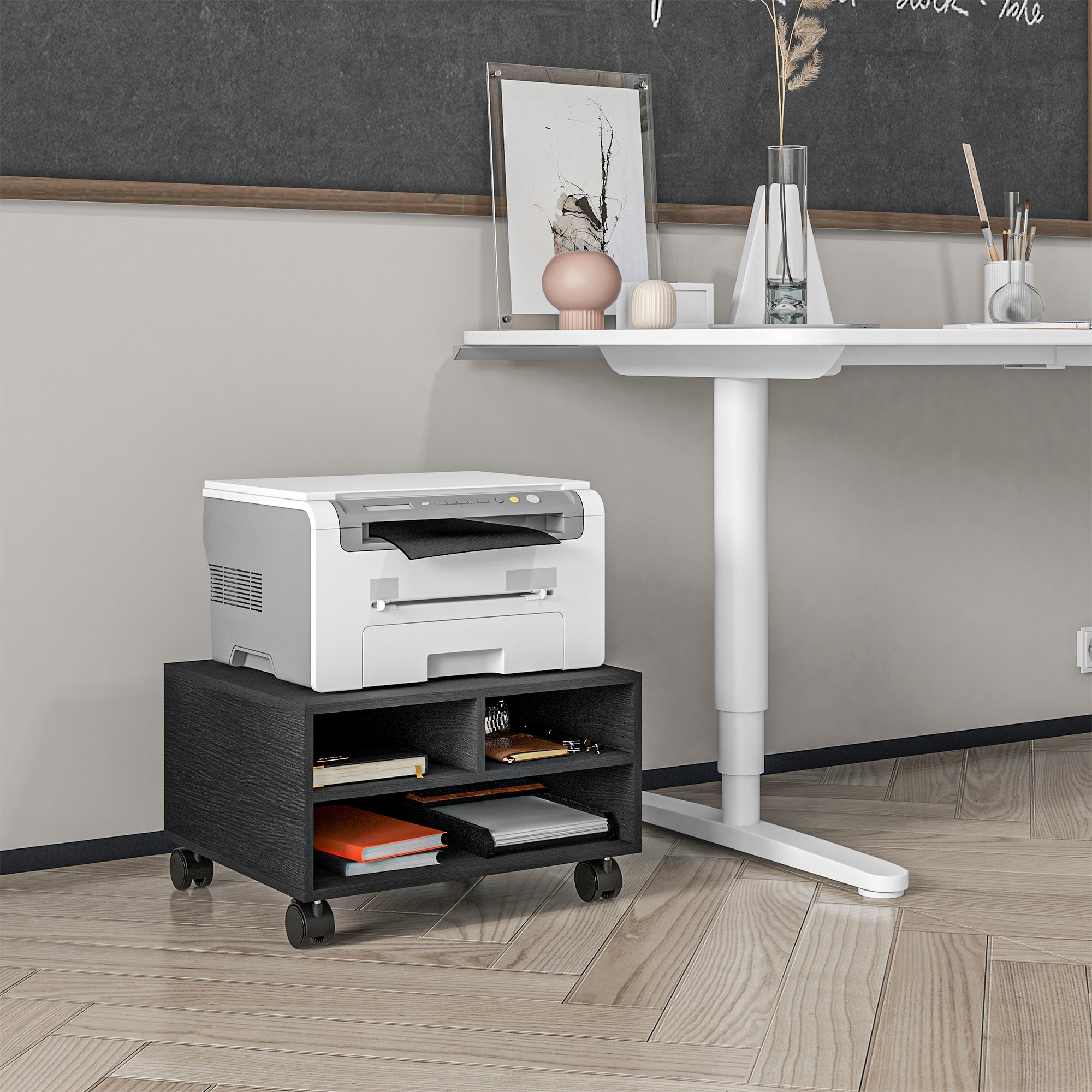  Dulap pentru Imprimanta cu Roti si Rafturi [1]