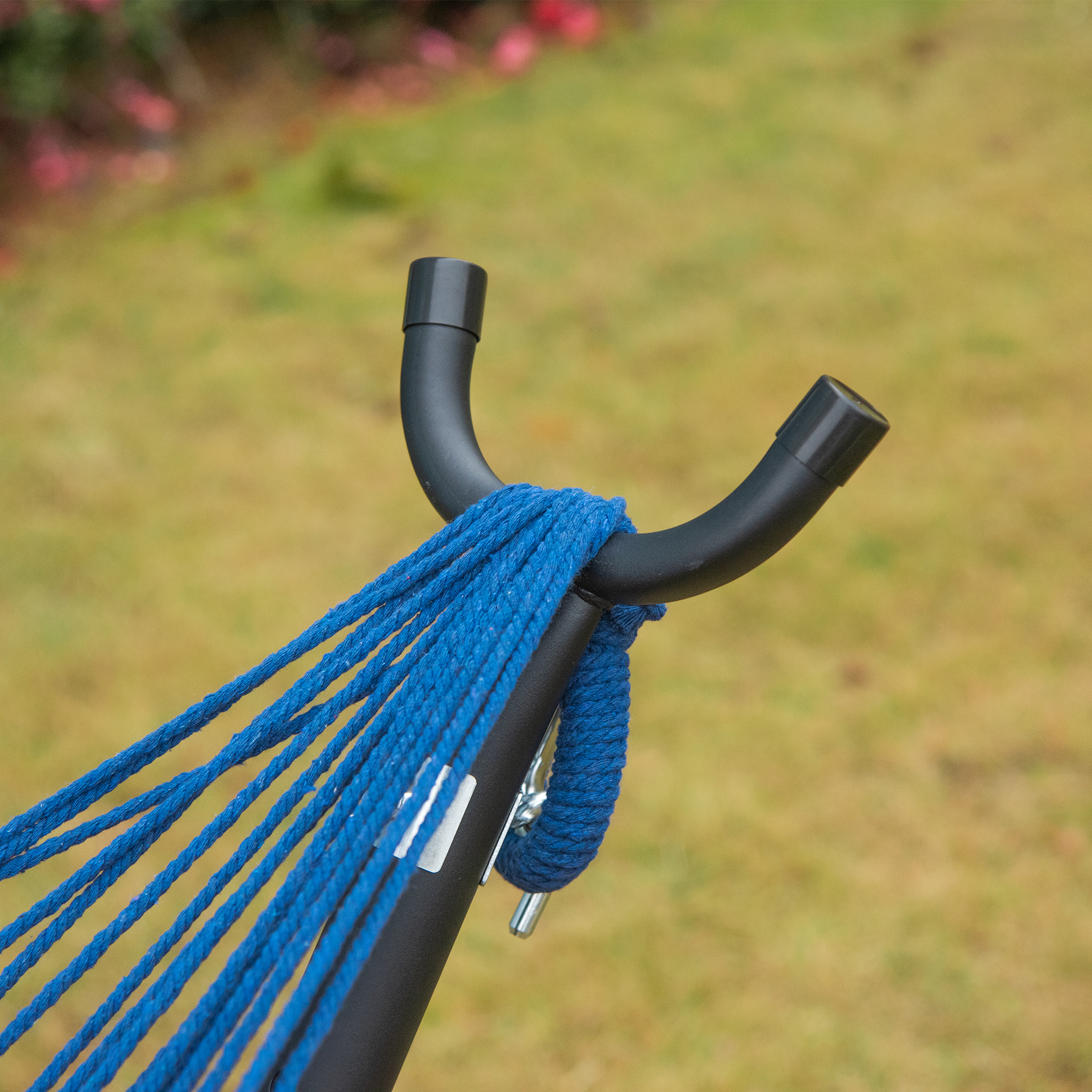  Hamac Autoportant cu Suport, inaltime Reglabila si Geanta de Transport, 310x117x105 cm, Alb [7]