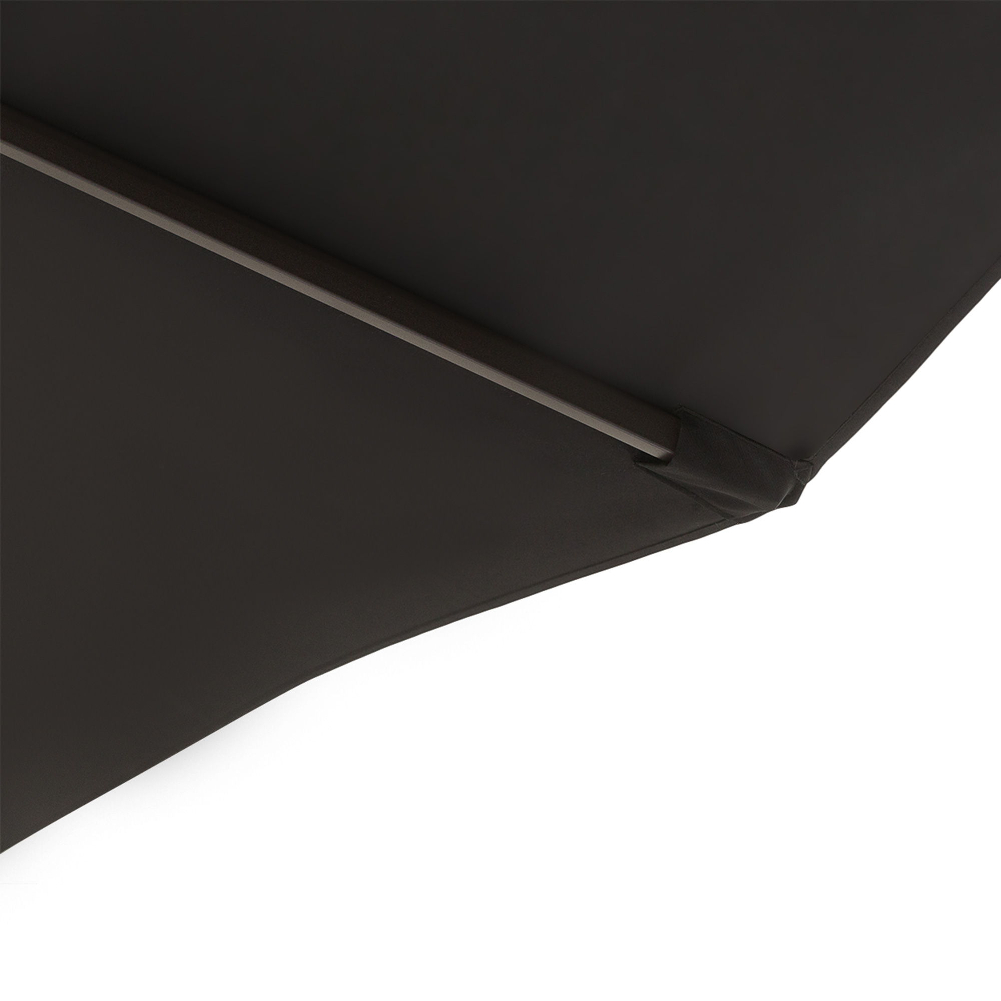  Umbrela de Soare Dubla de Gradina cu Deschidere prevazuta cu Manivela, Otel si Poliester, 460x270x240cm, Negru [6]