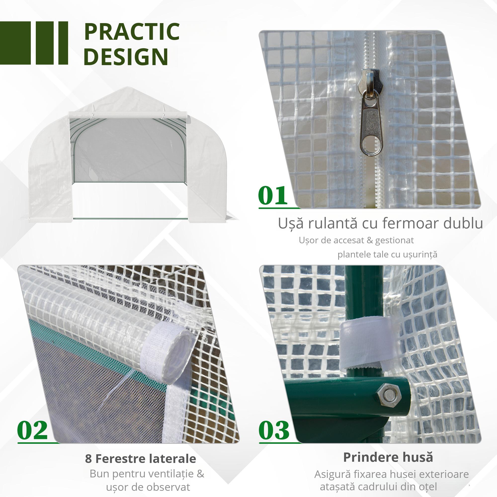  Sera pentru Gradina cu 8 Ferestre si Usa [4]