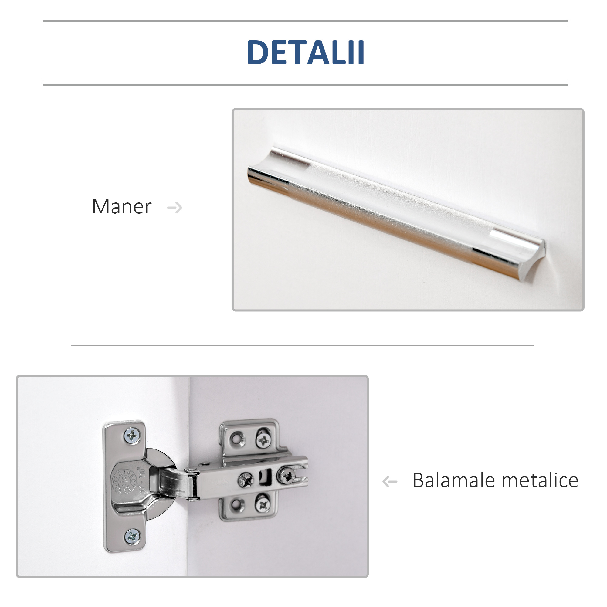  comoda TV, roti incluse, 60x35x65cm, alba [5]