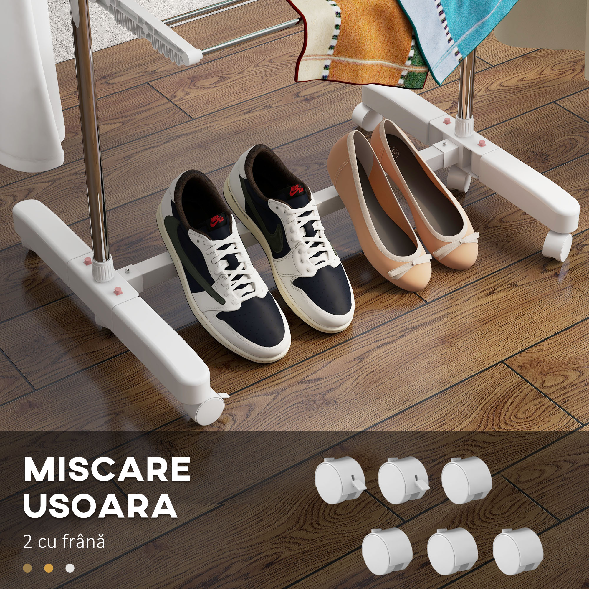  Suport de Uscat Rufe - Inox, 3 Etaje Reglabile Premium [6]