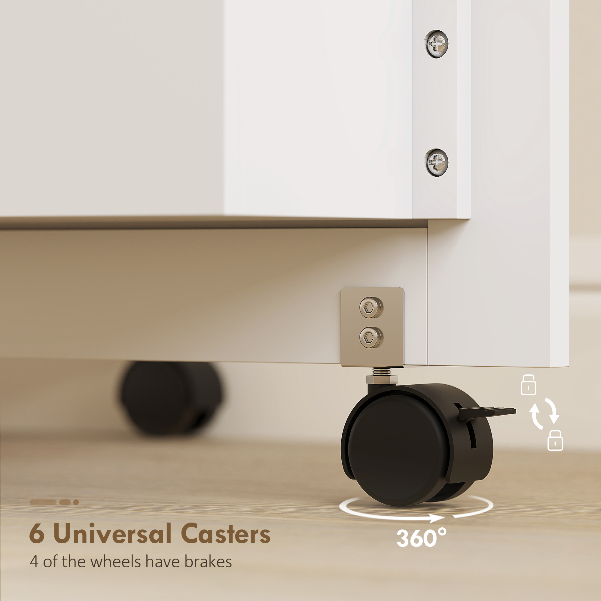  Masa de Cusut Pliabila cu Roti cu Blocare, Rafturi si 20 de Suporturi [6]