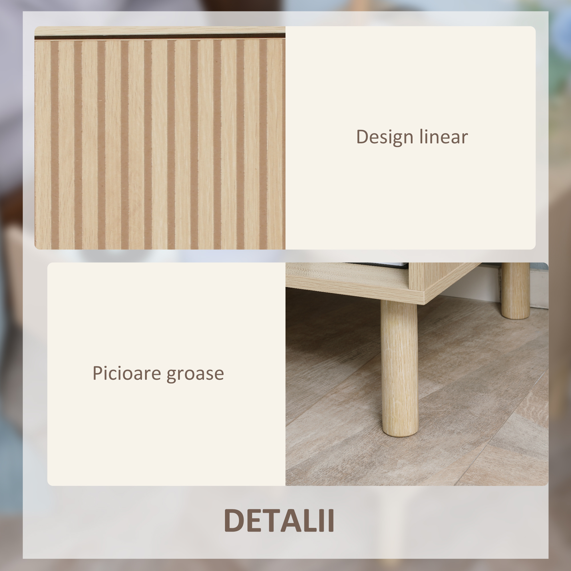  Noptiera moderna, cu sertar si raft, masuta laterala pentru camera de zi, dormitor, natural [5]