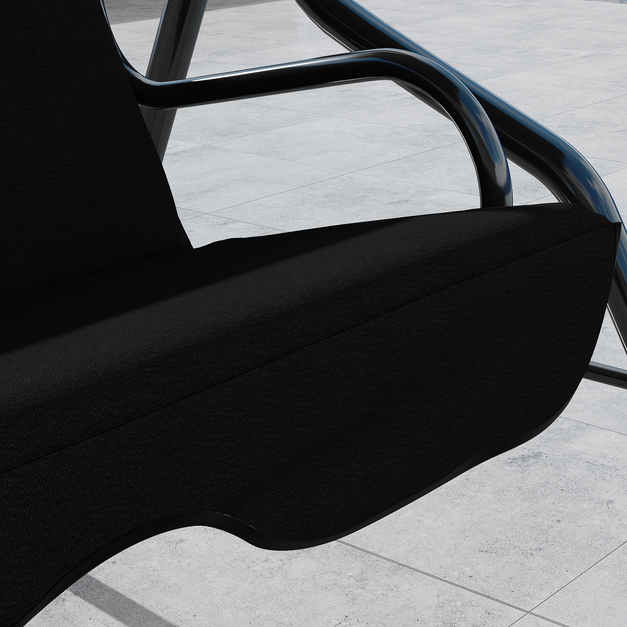  Leagan pentru 3 persoane cu copertina reglabila si perne, din otel si poliester, 170x110x153 cm, negru [7]