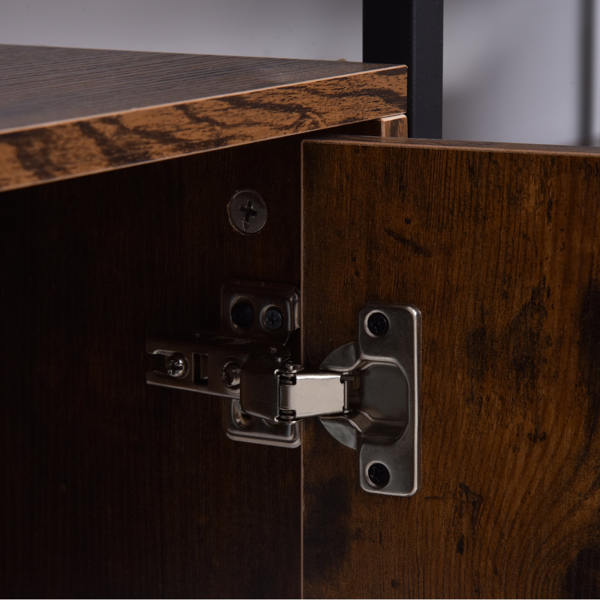  Biblioteca inalta - 3 Rafturi, Lemn si Metal [8]