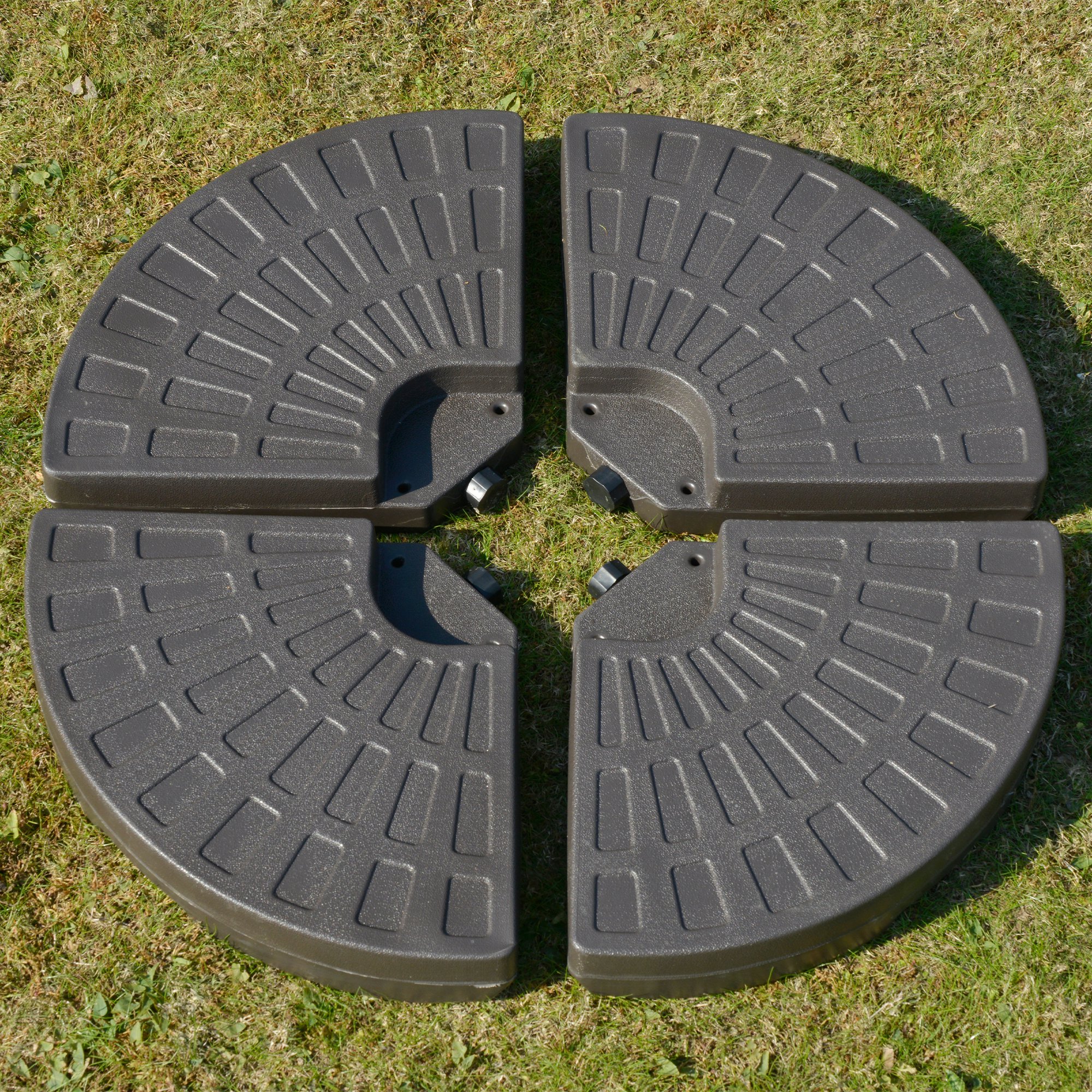  Set 4 Bucati Suport Umbrela Descentralizata de Gradina cu Baza in Cruce [1]