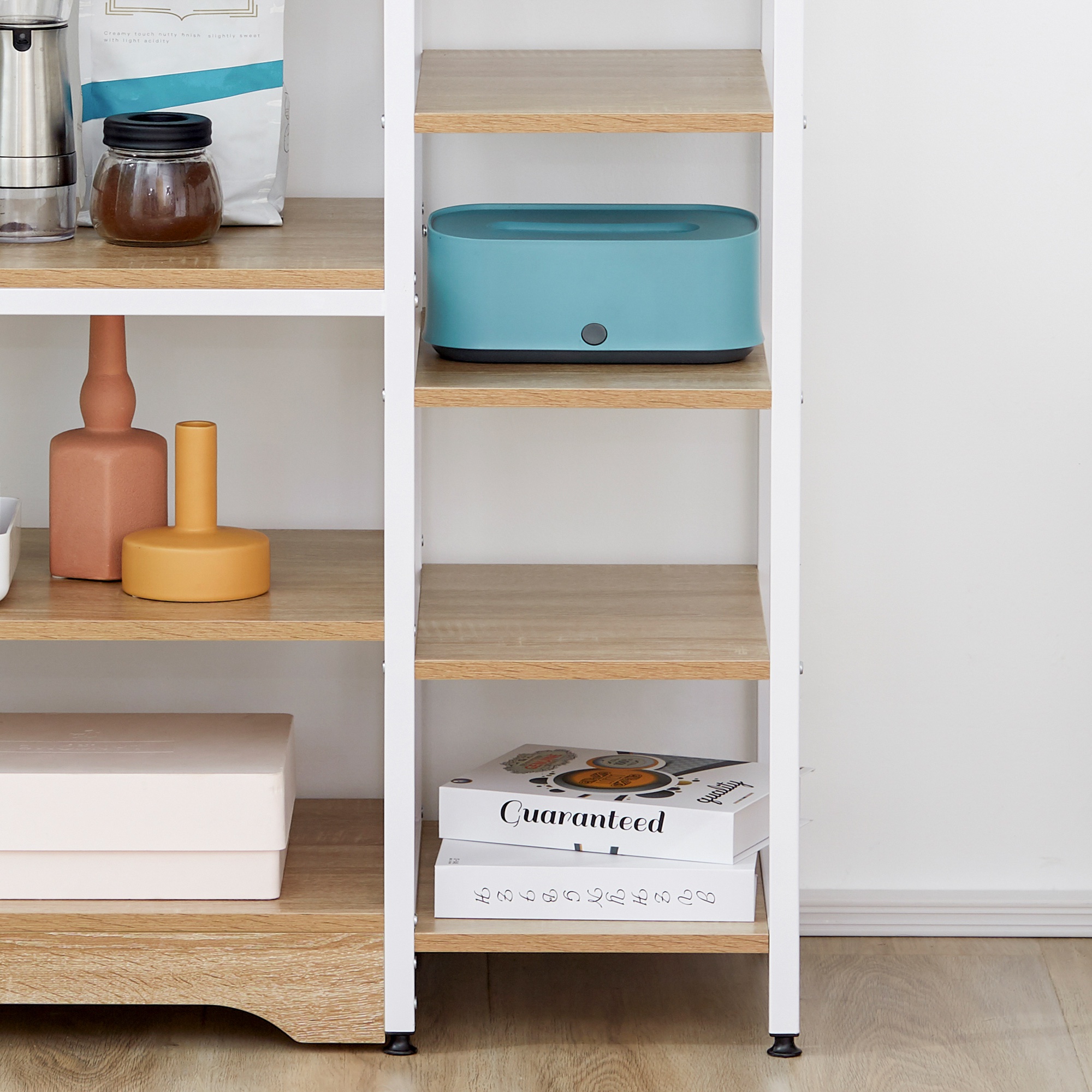  Raft pentru Bucatarie Economie de Spatiu Dulap cu 7 Rafturi din Metal Lemn [6]