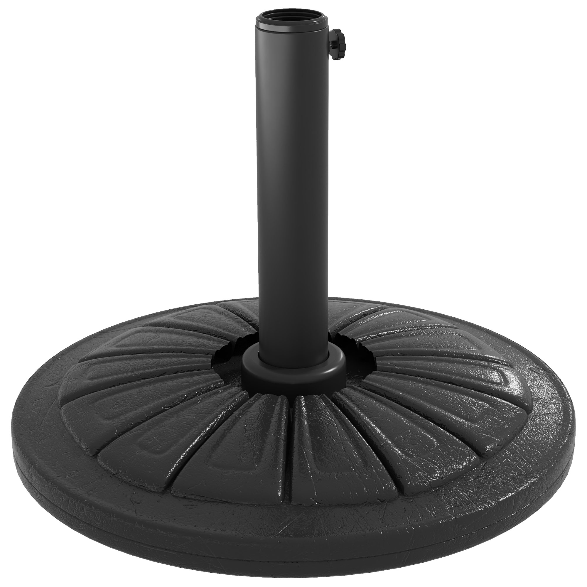 Umbrele -  Baza Rotunda pentru Umbrela Ø43cm, 13kg din Ciment pentru Stalpi de 38mm si 48mm, Negru